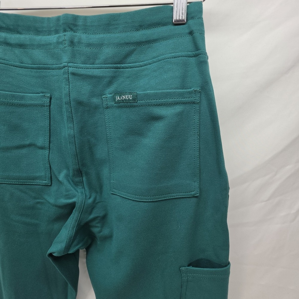 JAANUU Womens Small Hunter Green Jogger Scrub Pants NWT Stretch Medical Uniform - Picture 7 of 11